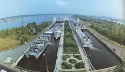 Городецкий шлюз, Волга